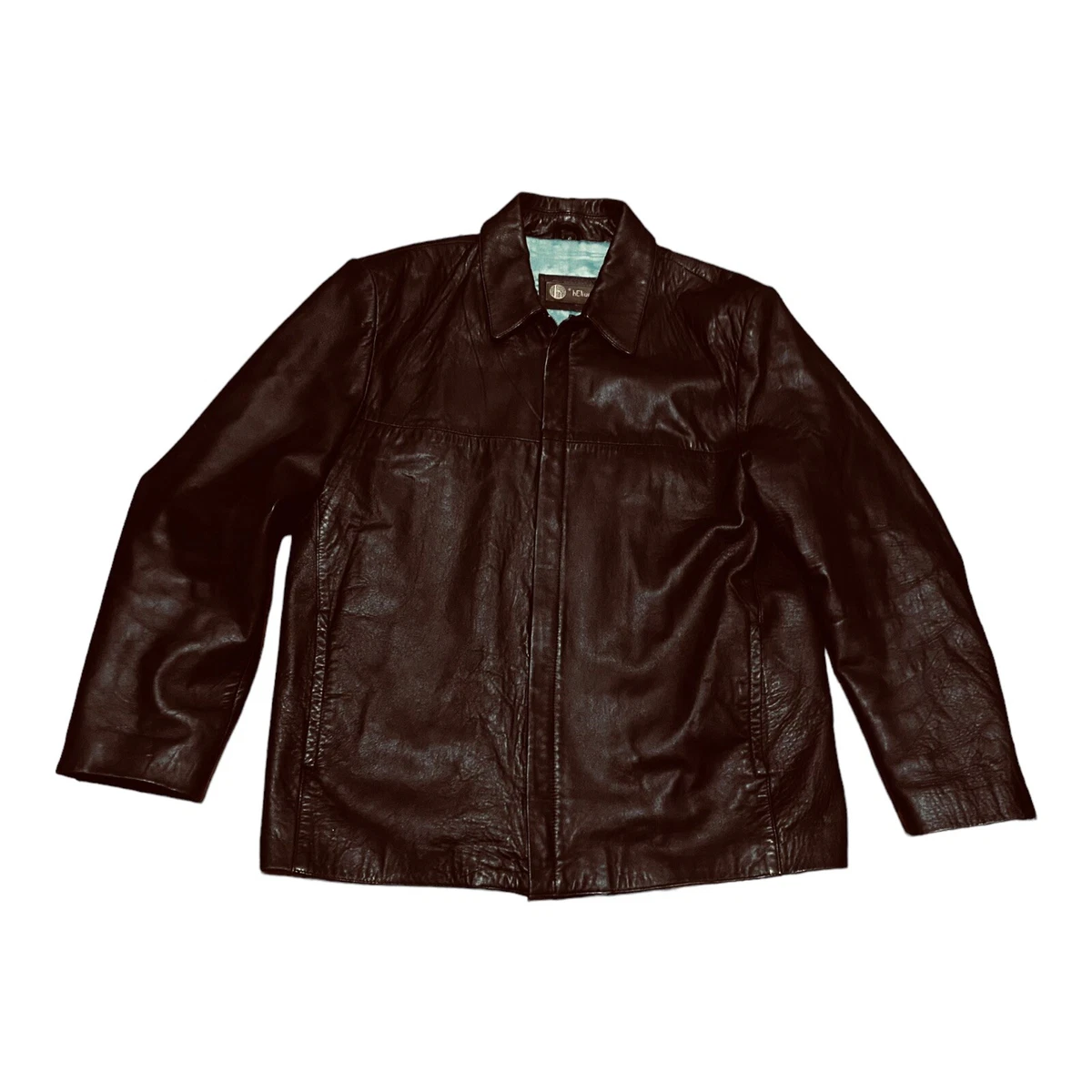 Helium leather top jacket mens