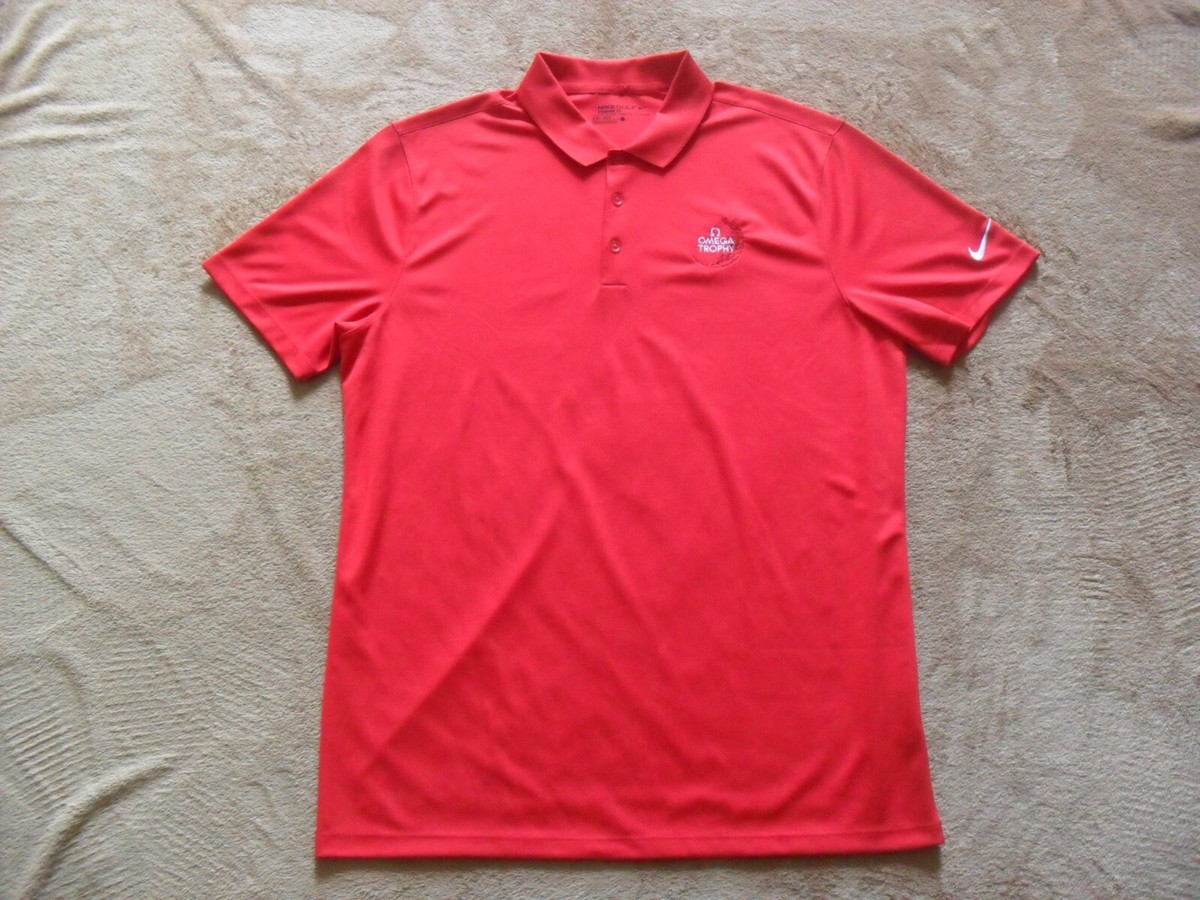 OMEGA Watch X NIKE Golf DRI-FIT Golf Shirt Polo BRAND NEW Men's Large 725518