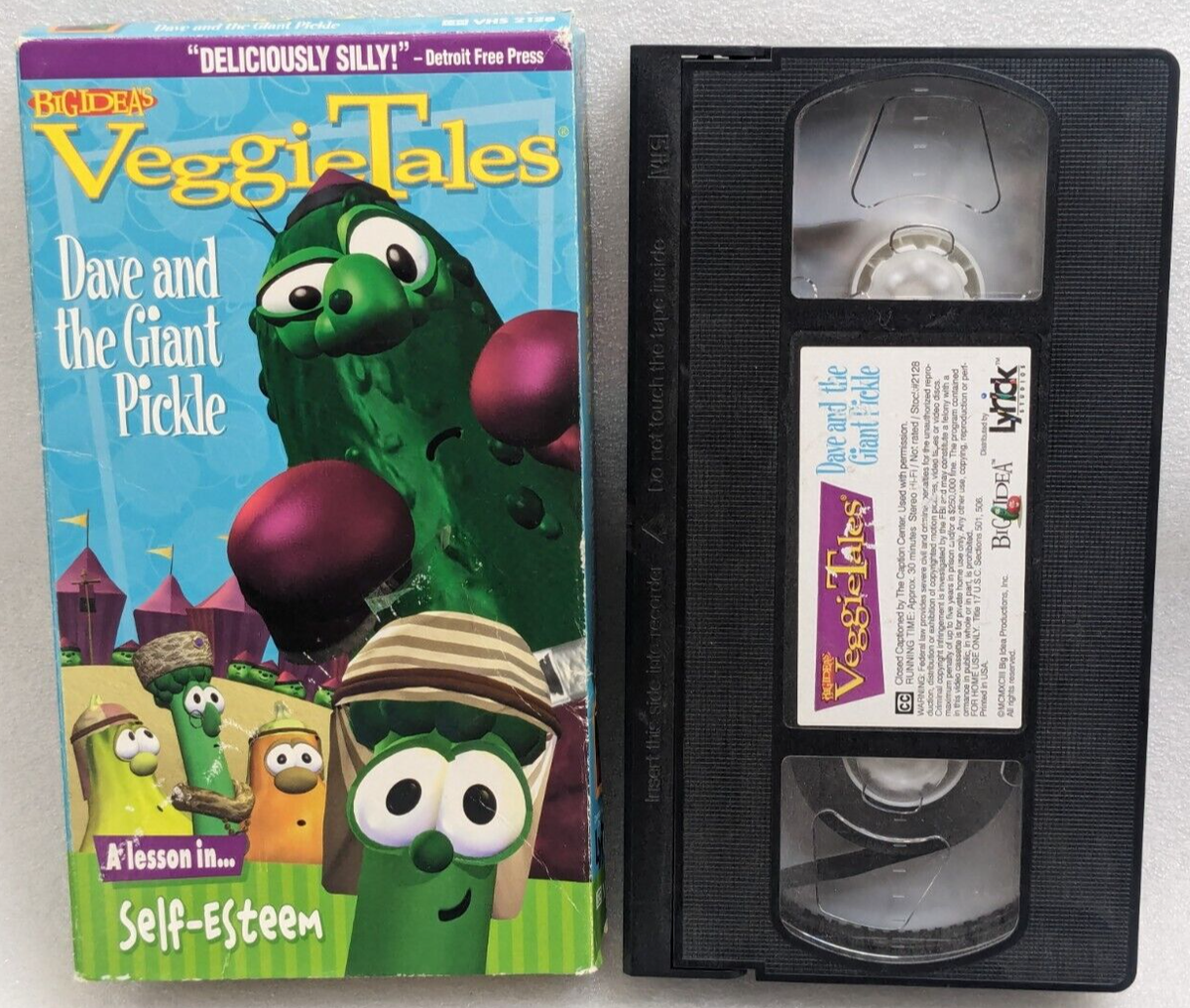 VeggieTales Dave And The Giant Pickle (VHS, 1998, Slipsleeve