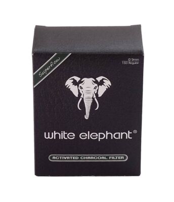 3 Packs White Elephant Superflow Activated Carbon Filters, 9mm, 150 Per Pack