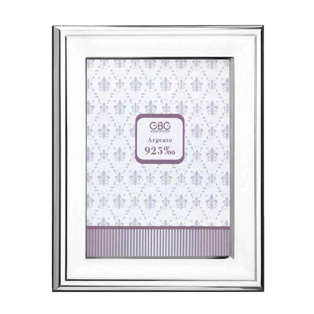 Marcos para fotos Contemporánea Rectangular de plata de ley