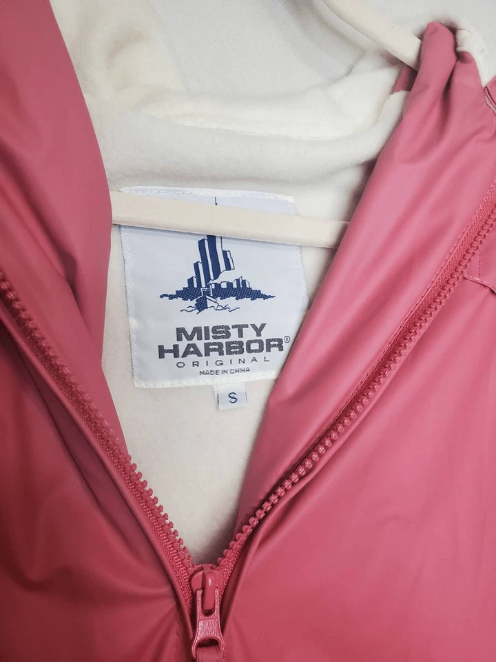Jaqueta de chuva Misty Harbor feminina forrada de lã vintage oversized rosa Gorpcore - Imagem 2 de 4