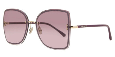 Jimmy Choo Pink Gradient Butterfly Ladies Sunglasses LETI/S 0VO1/9R 62