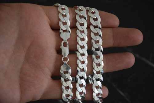 925 Sterling Silver Beautiful Handmade Jewelry Unique Chain Necklace Size-16-30" - Picture 3 of 6