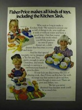 1983 Fisher-Price Kitchen Sink, Tea Set, Kitchen Set Ad