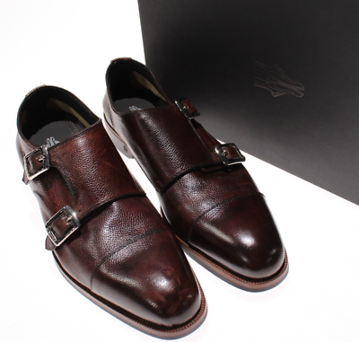 Di Bianco NWB Isernia Double Monk Strap Dress Shoes Size 8.5 US In Brown Leather Di Bianco NWB Isernia Double Monk Strap Dress Shoes Size 8.5  main image 4
