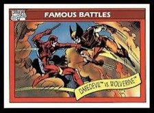 1990 Marvel Universe #109 Daredevil vs Wolverine