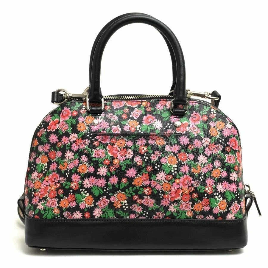 COACH Leather Satchel Handbag Sierra Posy Cluster Floral Shoulder 25 x 18cm - Image 2 of 4