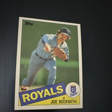 1985 Topps Joe Beckwith #77 Kansas City Royals MLB Baseball Card