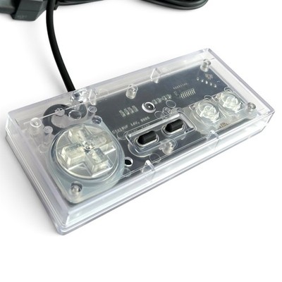 Custom Super Mario Bros NES Controller Clear NEW Gold Contact PCB USA-Made Shell