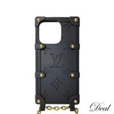 Louis Vuitton M81997 Li Trunk Monogram Custodia iPhone 14 Pro Nero