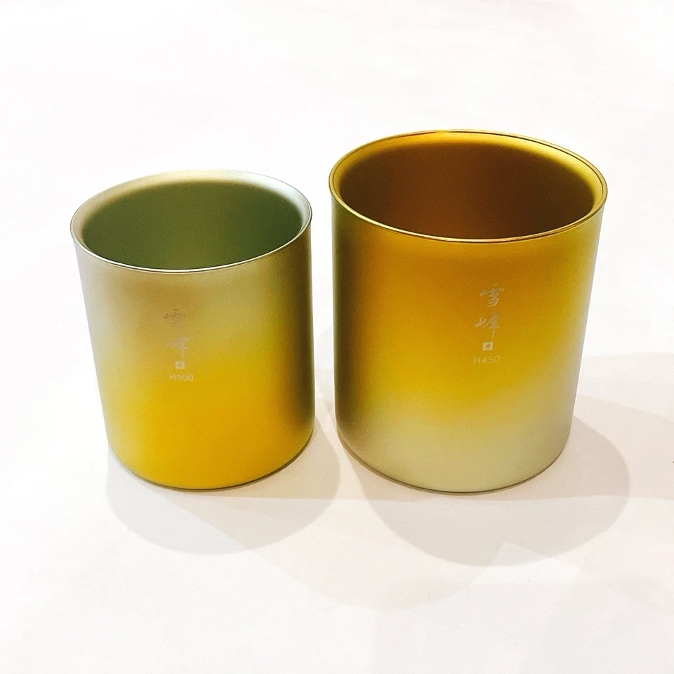 Snow Peak Nagoya Limited Titanium Stacking Mug Set H300 H450 Japan Exclusive New - Image 2 of 4