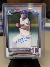 2025 Bowman Chrome 1st Cody Freeman On Card Auto Rangers CPA-CFR