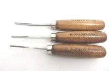 3 Ramelson Bent Veiner Line 60 Degree V Checkering Wood Carving Hand Onesize 