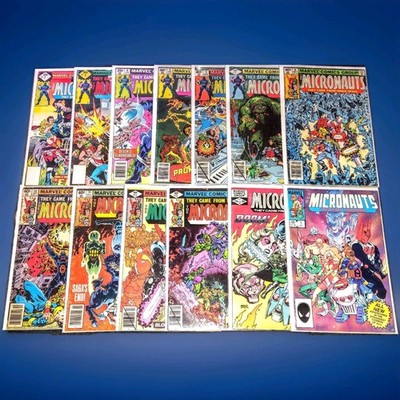 MICRONAUTS Lot Of 13 Different Marvel Comics Average F/VF
