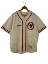 Supreme Short Sleeve Shirt L Cotton WHT