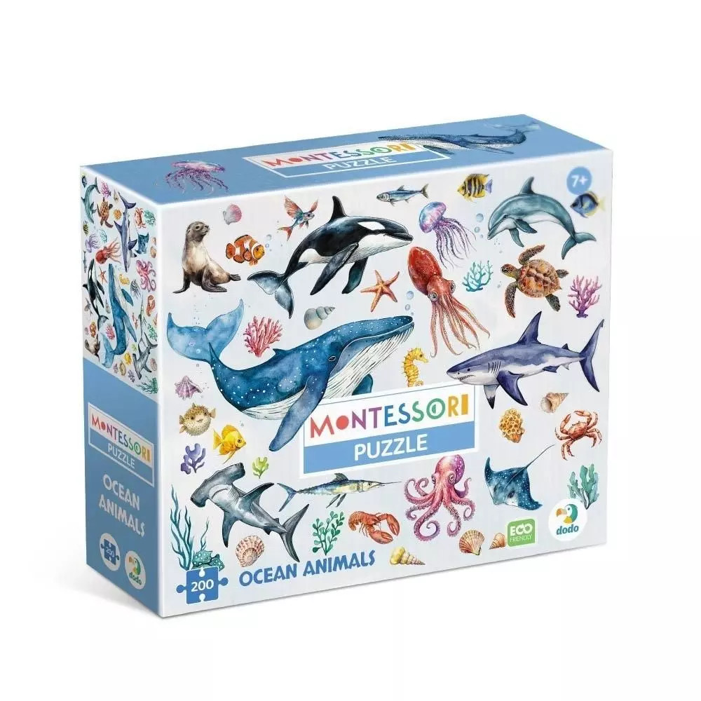4823115912565 Puzzle 200 Montessori Zwierzta oceaniczne Dodo 4590₽