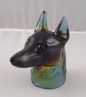 Boyd's Crystal Art Glass DOBERMAN PINSCHER # 2 Dog's Head RUBINA 6-12-79 NOS — photo 1