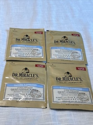 Dr. Miracle Deep Hair Conditioning Feel It Formula -SUPER- Treat. 1.75oz-4 Packs