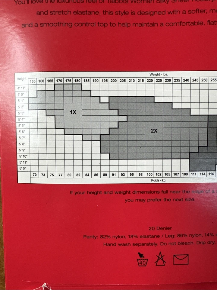 2 Calcinha Talbots Feminina Seda Transparente Conforto Controle Top BONE Tamanho 2X NOVA VINTAGE - Imagem 2 de 4