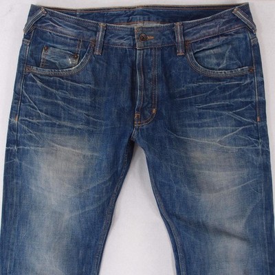 Herren Jeans NATURAL SELECTION SMITH SCHMAL Slim Straight Blau W34 L34