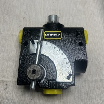 Hydraulic Adjustable Variable Flow Control Valve w/ Relief, 0-30 GPM, 3/4 NPT