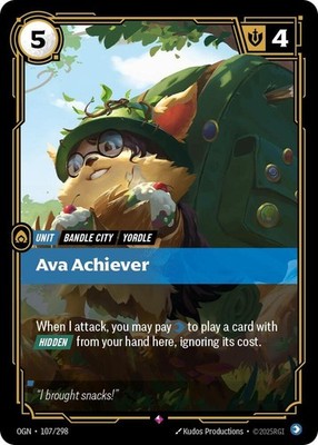 Ava Achiever Rare Origins 107/298 NM