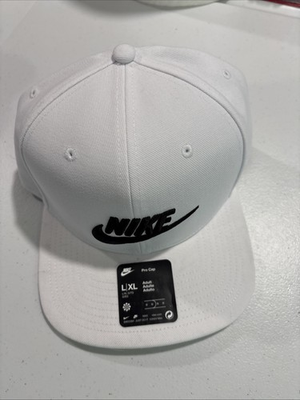 #ad #ad *NEW* Unisex Nike DriFit Pro Adjustable Structured Futura Cap White FB5380 100 $21.74