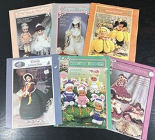 Lot 6 Fibre Craft Crochet Booklets Doll Patterns Emily ballerina Bride daffodil