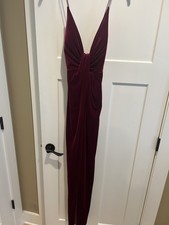 Aiden Mattox Velvet Cherry Red Formal Sleeveless Cocktail Party Dress Size 4
