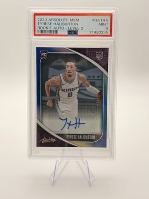 2020 Panini Absolute Memorabilia Tyrese Haliburton RC Auto #RA-THA /49 PSA 9