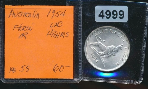 1954 Elizabeth II Florin — photo from another recent sale