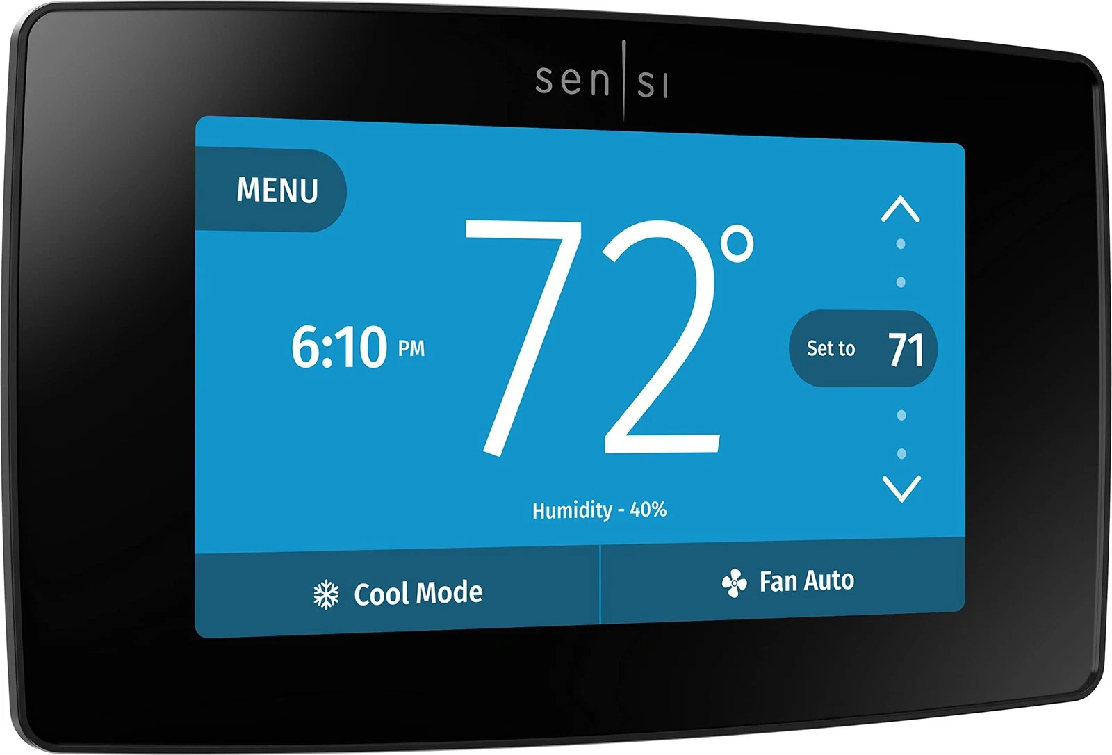 Emerson Sensi Touch Wi-Fi Smart Thermostat with 5.625" x 3.4" x 1.17", Black