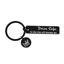Pliwcas Drive Safe Keychain for Him Her Valentines Day Gifts for Black