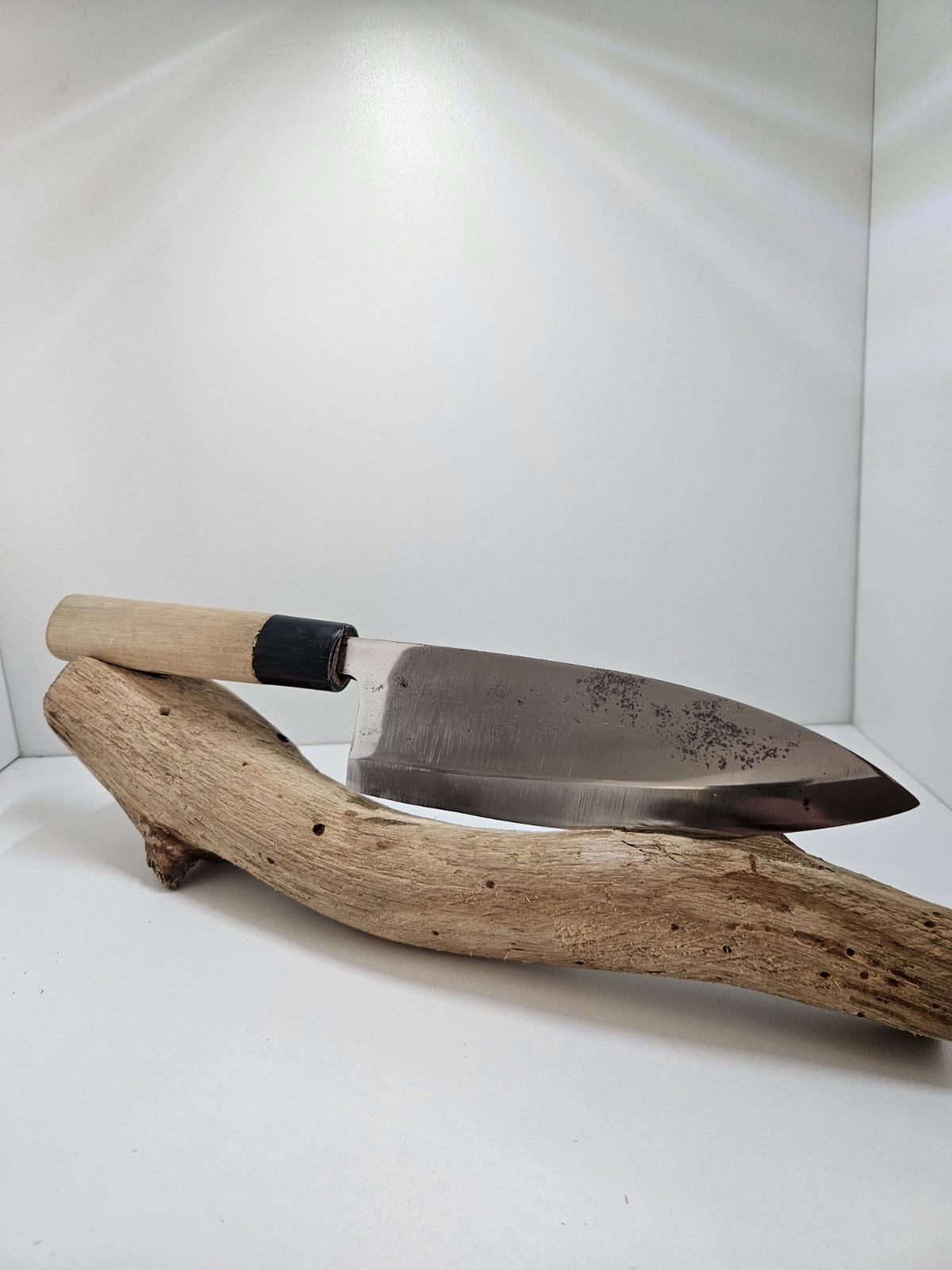 Couteau Japonais Traditionnel DEBA 165mm – Acier Carbone (Restauré par Forgeron)