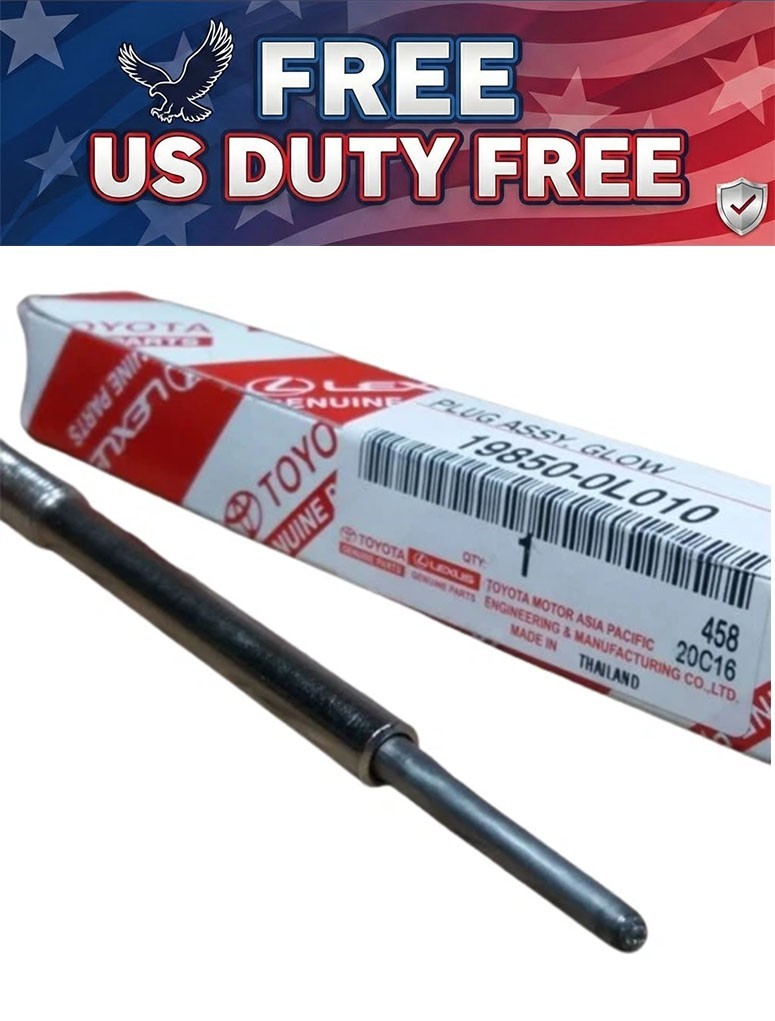 4X OEM Toyota Fortuner Hiace Hilux 4Runner Diesel Glow Plug Assy 19850-0L010