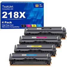   NEW HP Toner Cartridges  218X / 218A  Black/Color  No Chips  4-Pack 