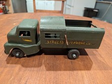 Vintage Structo Pressed Steel Green Telephone Company Service Truck 1960  s 12  .