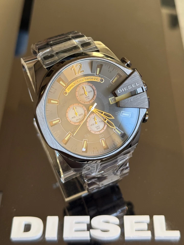 Diesel Reloj Hombre Mega Chief Cronógrafo Esfera Gris DZ4466 51mm Foto 3 de 4