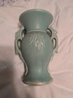 Vintage McCoy Matte Seafoam Green Double Handle Flower Vase