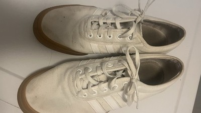 Size 12 Adidas Adi Ease White Canvas Low Top Sneakers Men's Shoes