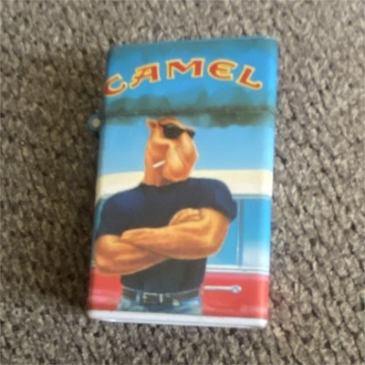 Camel Collectible 1992Butane Lighter Mascot Design Blue White Red Orange
