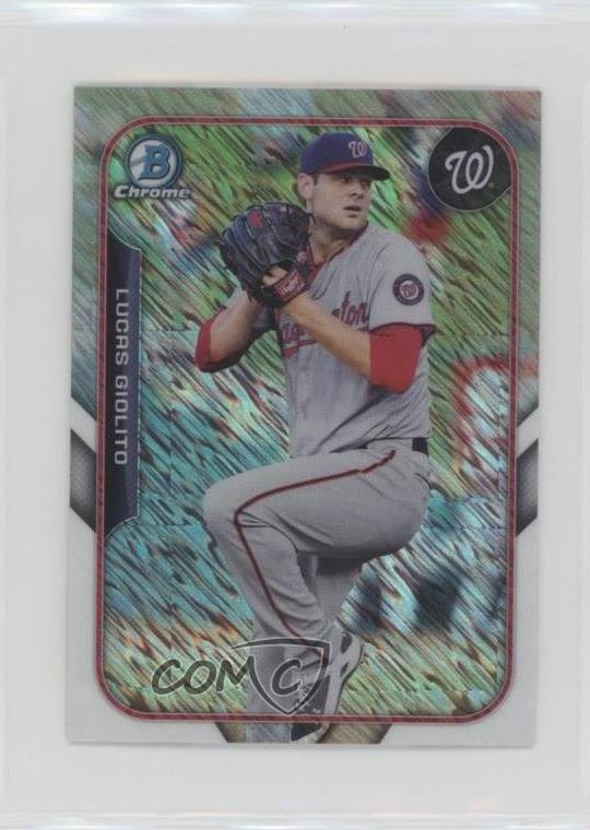 2015 Bowman The Farm's Finest Chrome Mini Shimmer Refractor Lucas Giolito 6u5