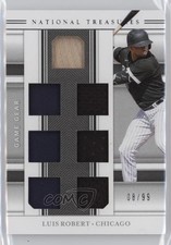 2020 Panini National Treasures Game Gear Materials Sevens 8/99 Luis Robert 0je3