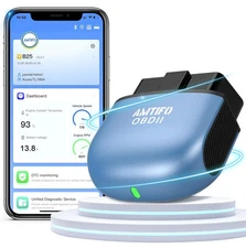 AMTIFO OBD2 Scanner Reader Bluetooth Wireless: Smart 1s Auto-Connect Clear Codes