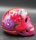 Hand Painted Pottery Dead Skull Head Red Clay, Red Painted Glazed — photo 4