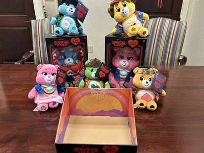 Netflix Care Bears x Stranger Things FULL SET OF SEVEN w display FAST SHIPPING