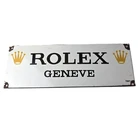 Vintage Rolex Luxury Watches Porcelain Sign - Geneve General Store Gas Pump Sign