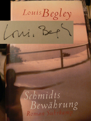 Louis Begley Signed Schmidt's Book Original Signature Signature Autograph