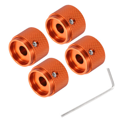 4 Stück Gitarrenknöpfe Metall, Volume Ton Knöpfe 1/4'' x 7/8'' x 0,6'', orange rot